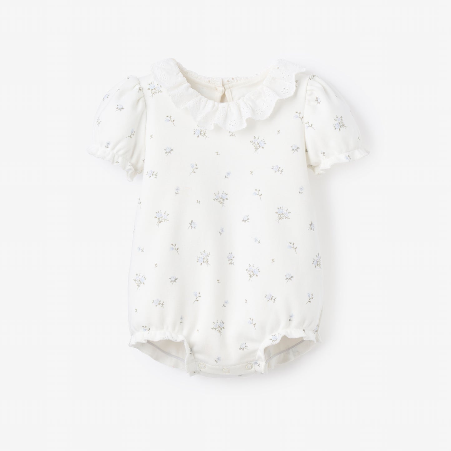 English Rose Double Knit Eyelet Lace Collar Bubble
