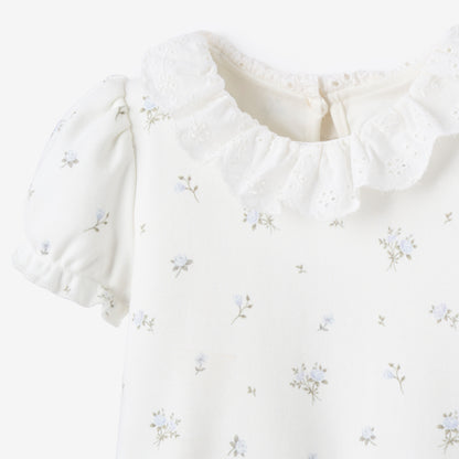 English Rose Double Knit Eyelet Lace Collar Bubble