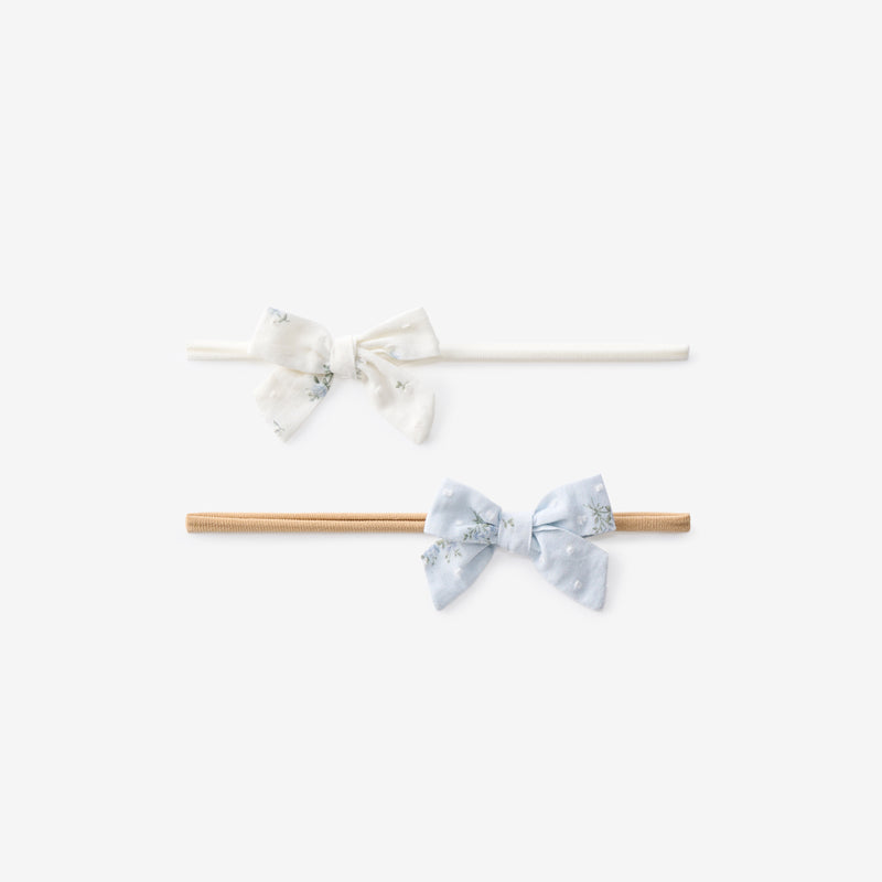 English Rose Swiss Dot Headband Set
