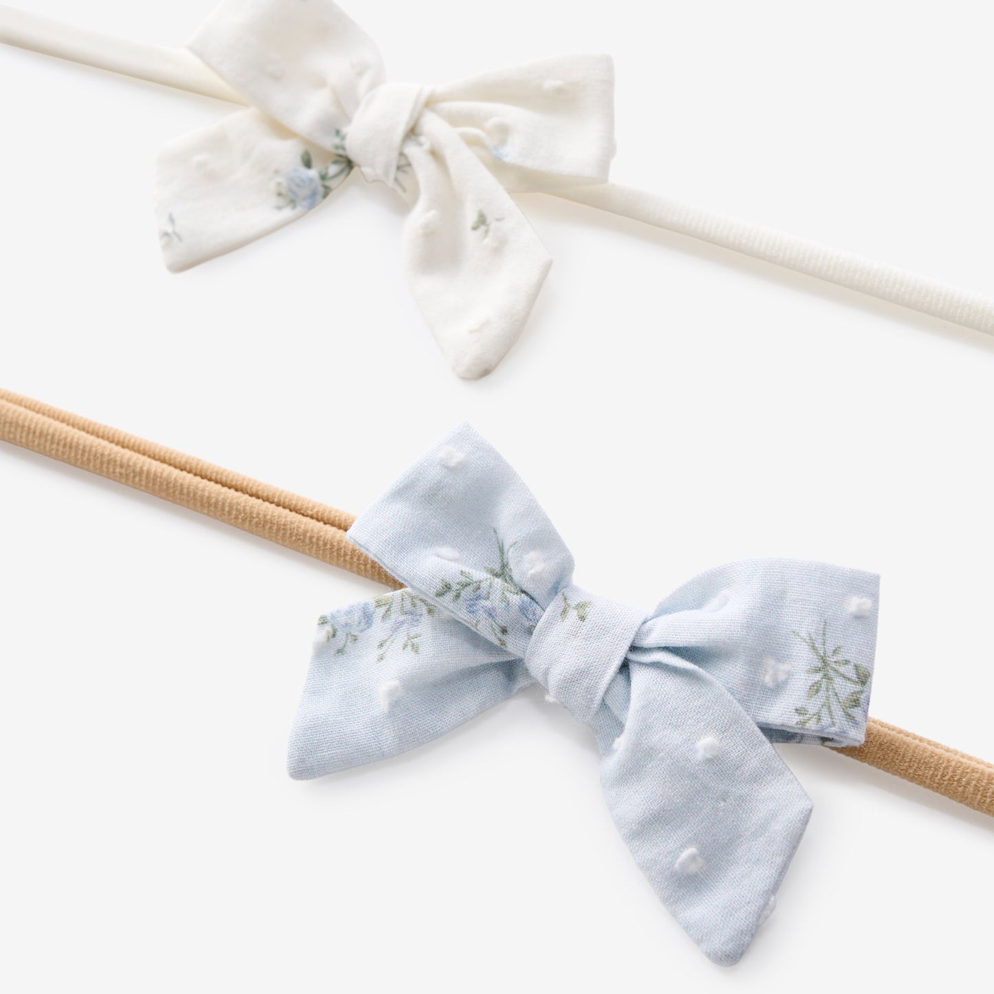 English Rose Swiss Dot Headband Set