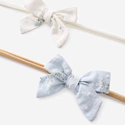 English Rose Swiss Dot Headband Set