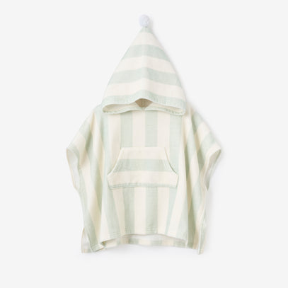 Sage Cabana Stripe Terry Poncho