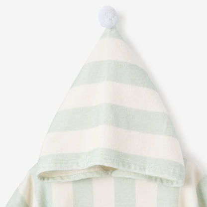 Sage Cabana Stripe Terry Poncho