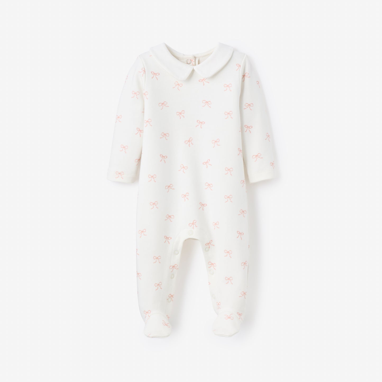 Pink Bow Double Knit Peter Pan Collar Jumpsuit