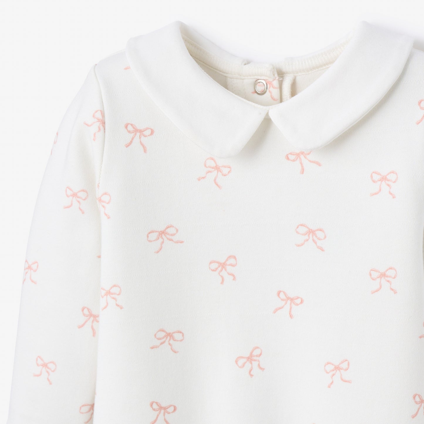 Pink Bow Double Knit Peter Pan Collar Jumpsuit