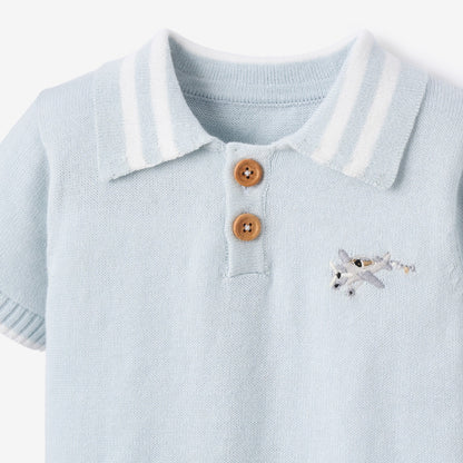 Up & Away Knit Polo Shirt + Printed Oxford Shorts