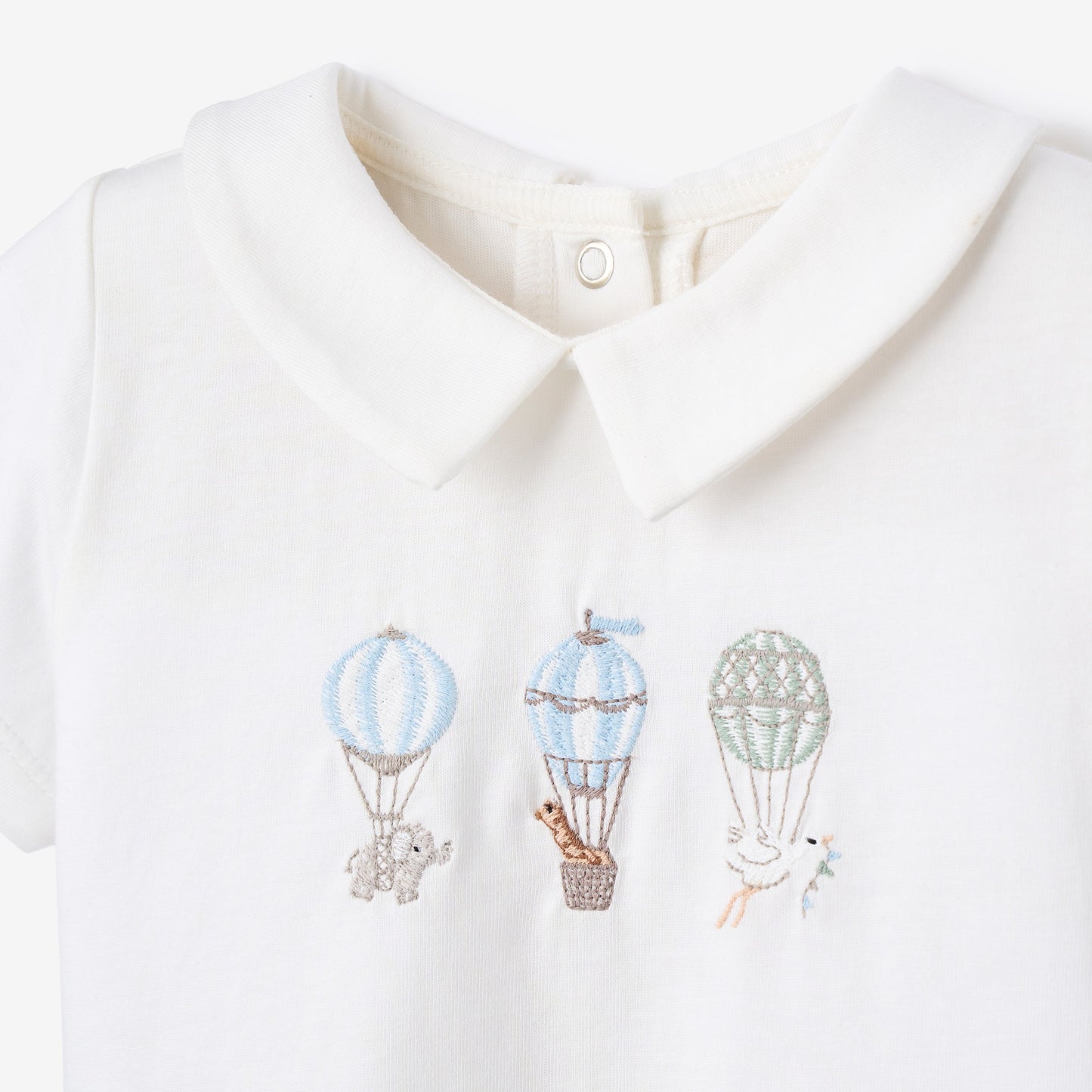 Up & Away Embroidered Bodysuit & Seersucker Short Set