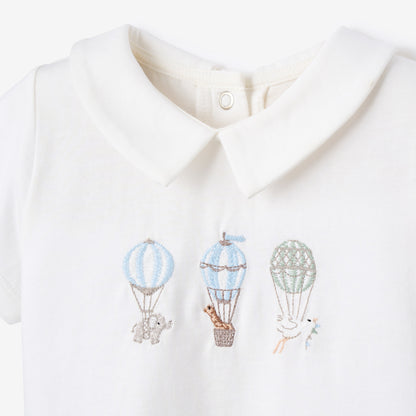 Up & Away Embroidered Bodysuit & Seersucker Short Set