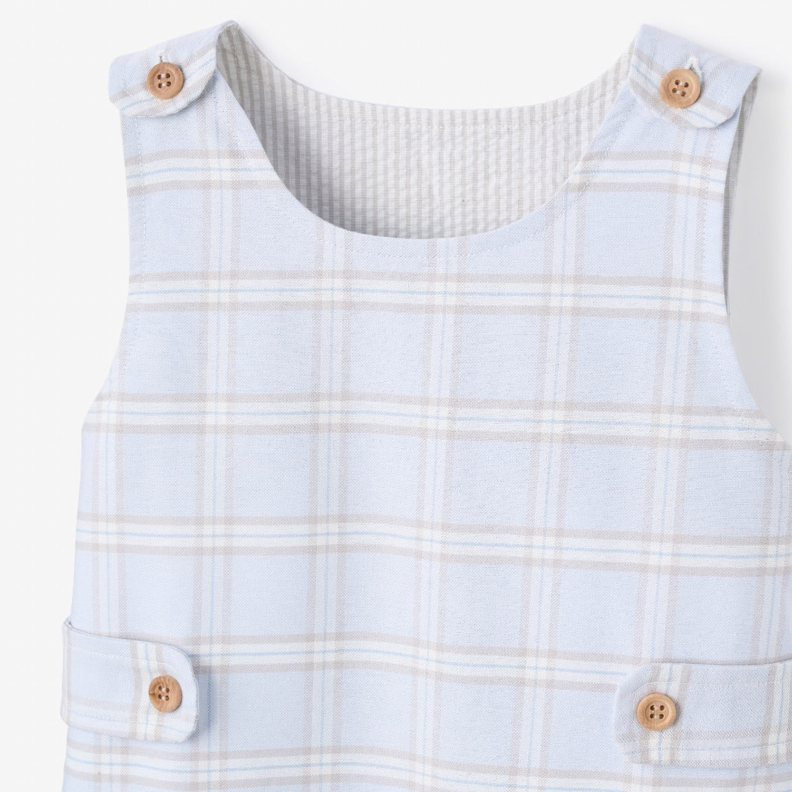 Blue Gray Plaid Jon Jon