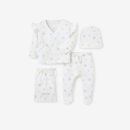 English Rose Organic Cotton 3Pc Layette Set