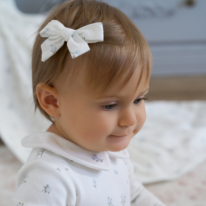 English Rose Swiss Dot Bow Clip Set