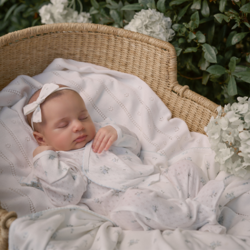 English Rose Swiss Dot Headband Set