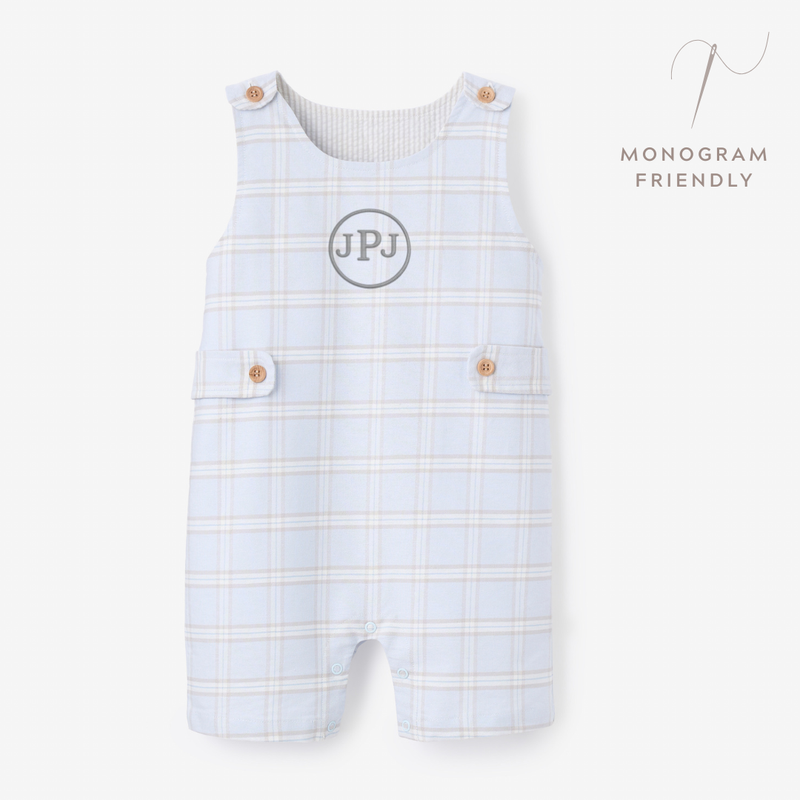 Blue Gray Plaid Jon Jon