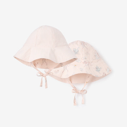Fleur/Seersucker Reversible Sunhat