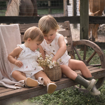 Petite Farmstead Organic Cotton Sunsuit