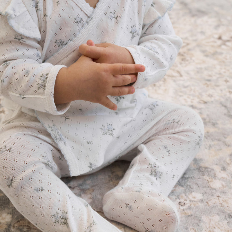 English Rose Organic Cotton 3Pc Layette Set