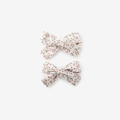 Berry Bow Clip Set