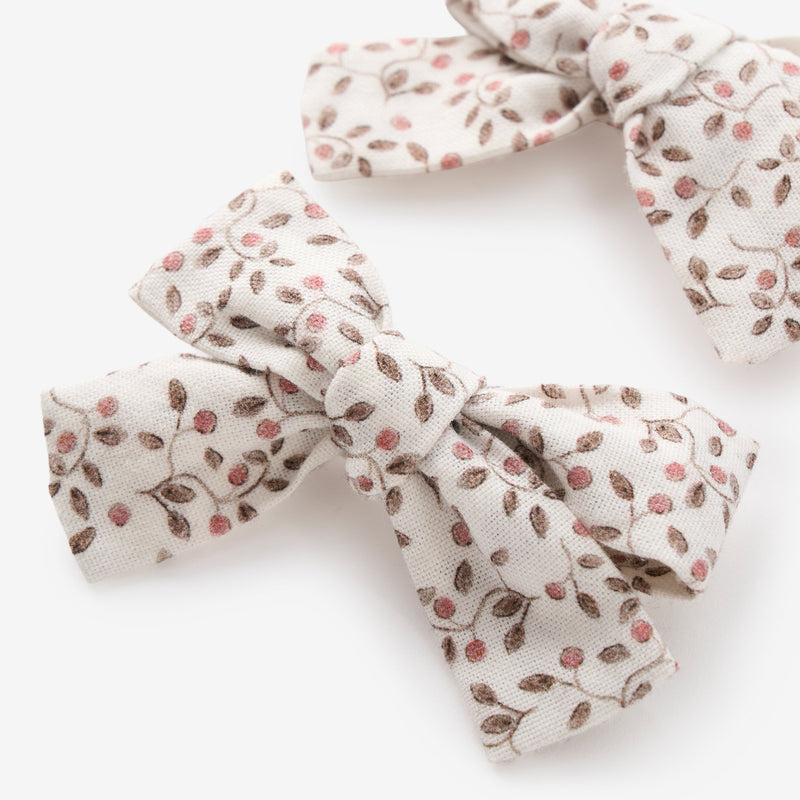 Berry Bow Clip Set