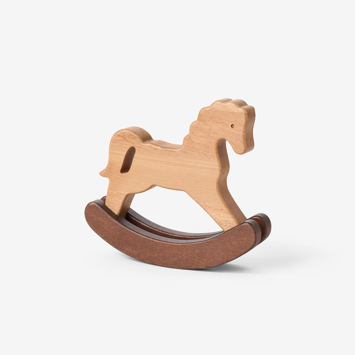 zoomed in Wooden Toy Horse Rocker view 1