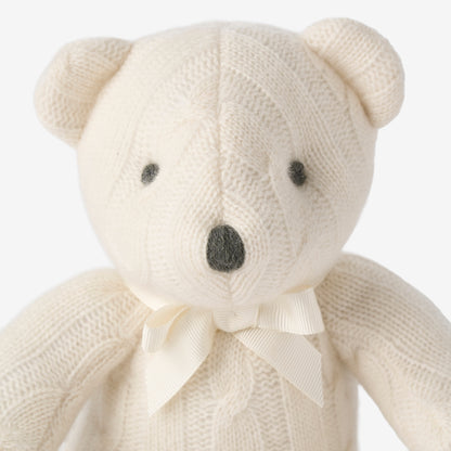 Cream 100% Cashmere Cable Bear