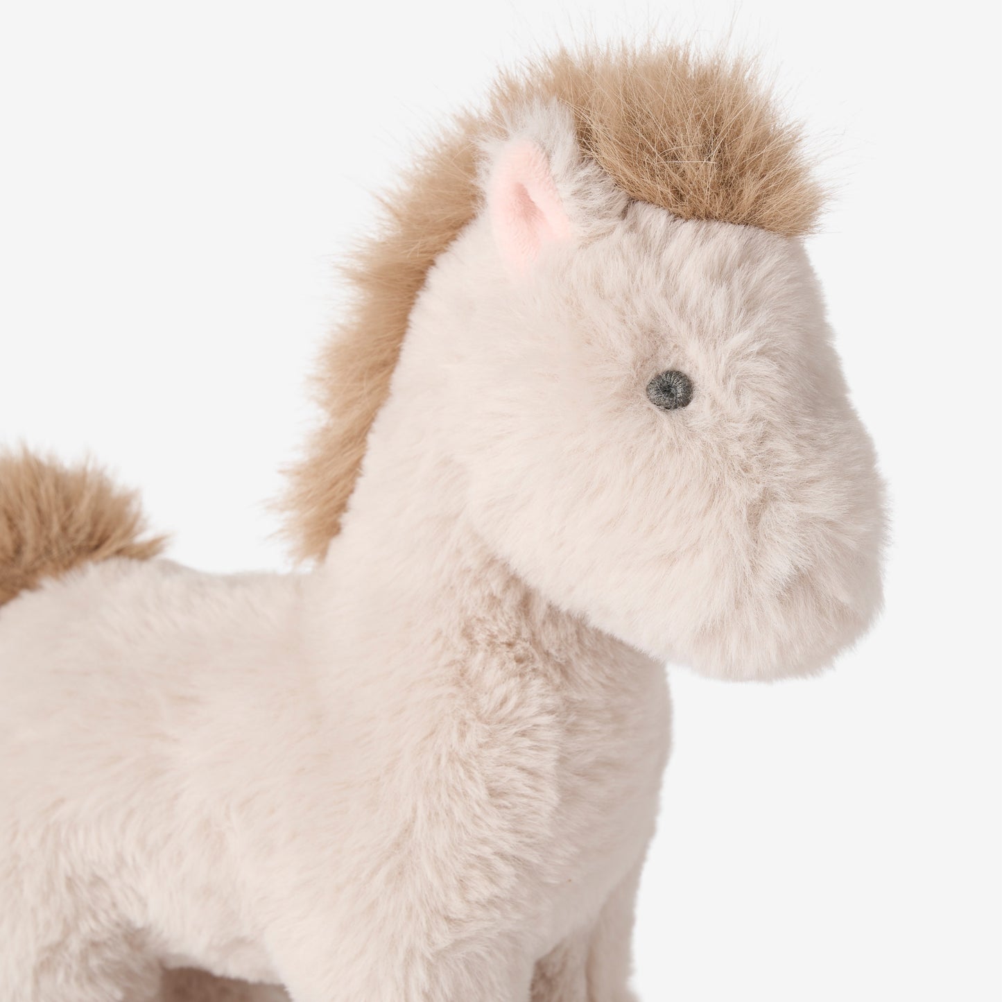zoomed in Plush Pony Pull Toy view 4