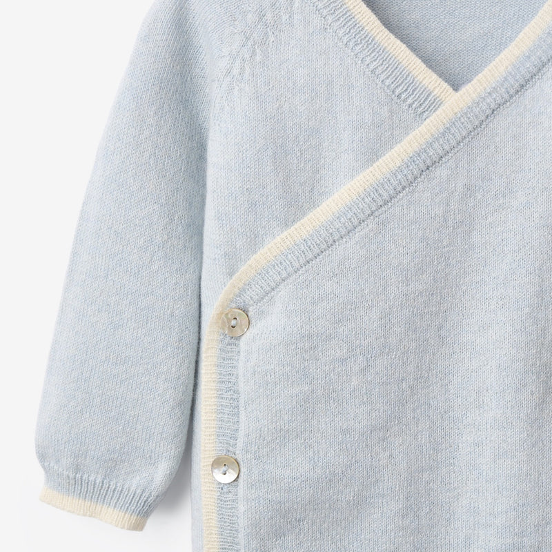 Pale Blue Cashmere-Cotton Baby Layette Set