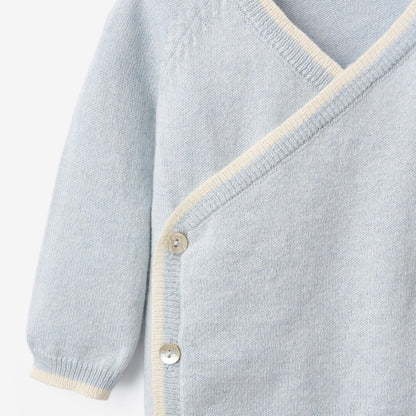 Pale Blue Cashmere-Cotton Baby Layette Set