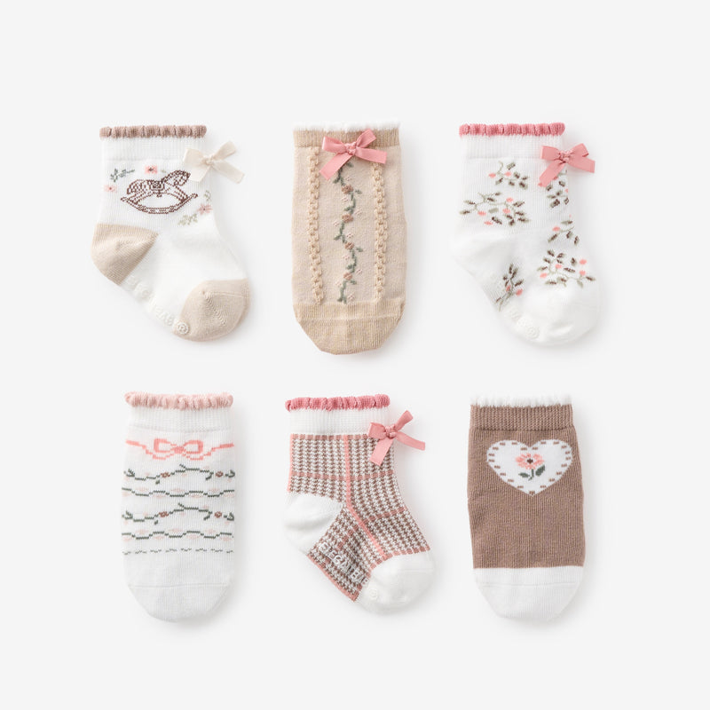 Stable Gardens Non Slip Baby Socks 6 pk