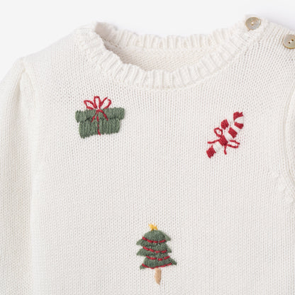Christmas Sweater + Langley Tartan Skirt Set