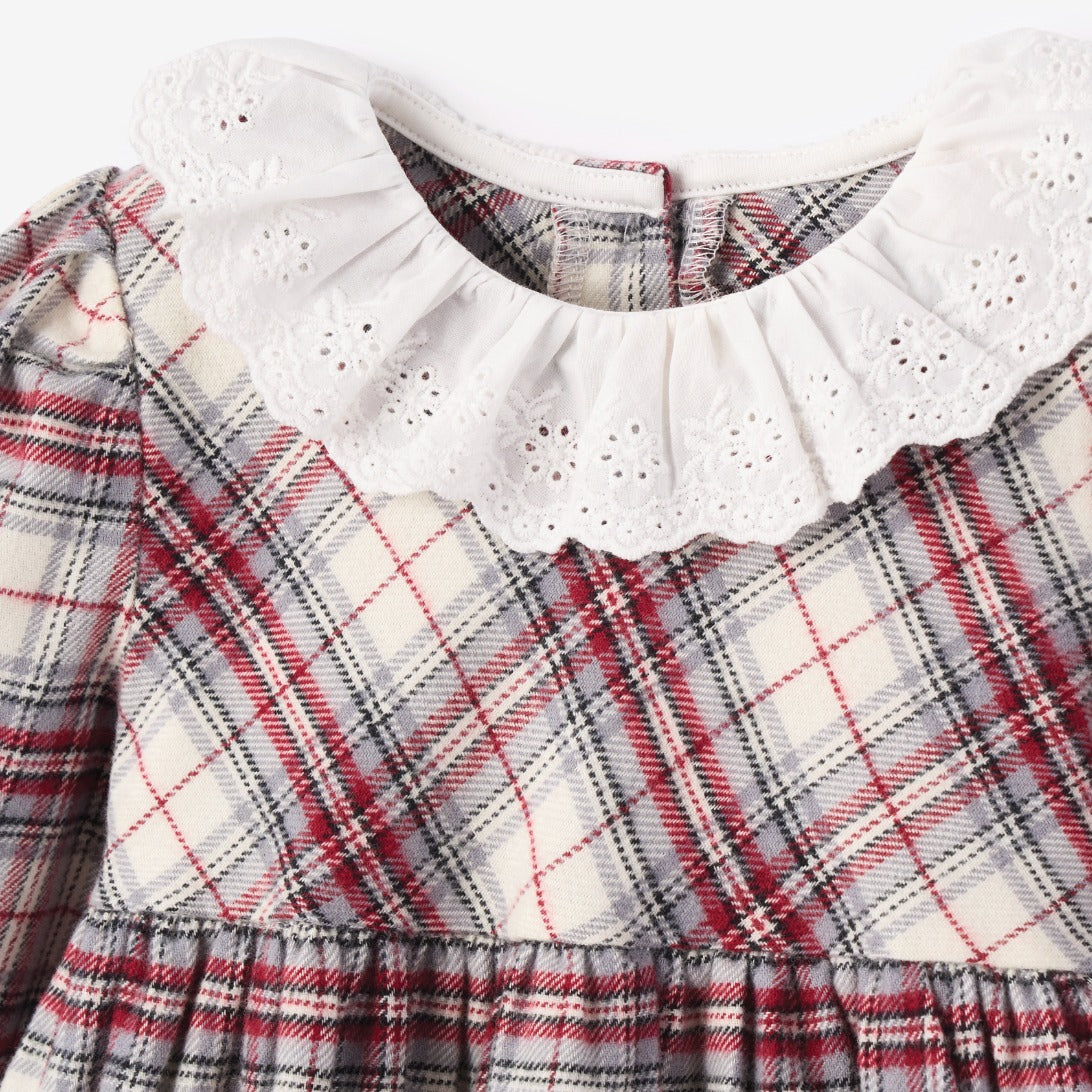 zoomed in Langley Tartan Dress view 4
