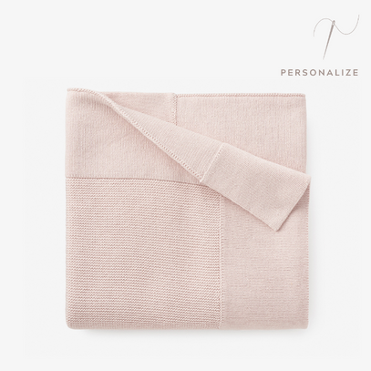 Pale Pink Sofia + Finn Knit Baby Blanket