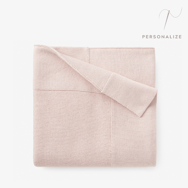 Pale Pink Sofia + Finn Knit Baby Blanket