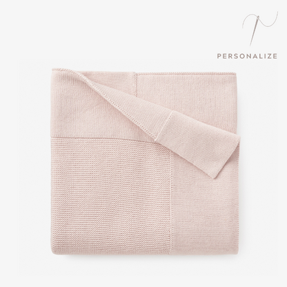 Pale Pink Sofia + Finn Knit Baby Blanket
