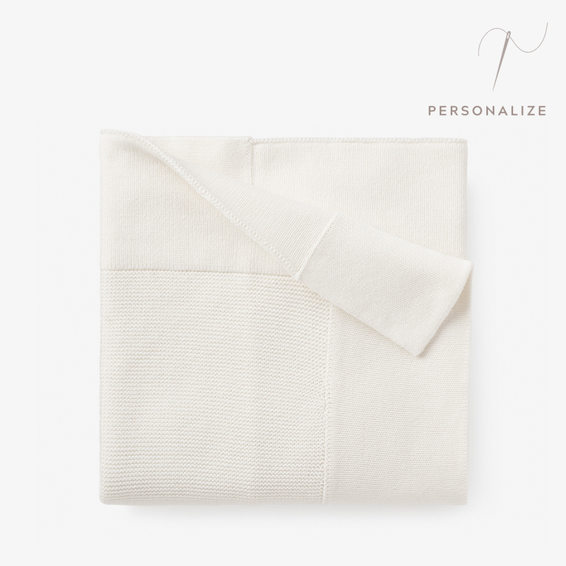 White Sofia + Finn Knit Baby Blanket
