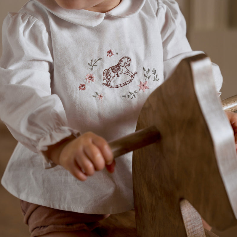 Stable Gardens Embroidered Top + Bloomer