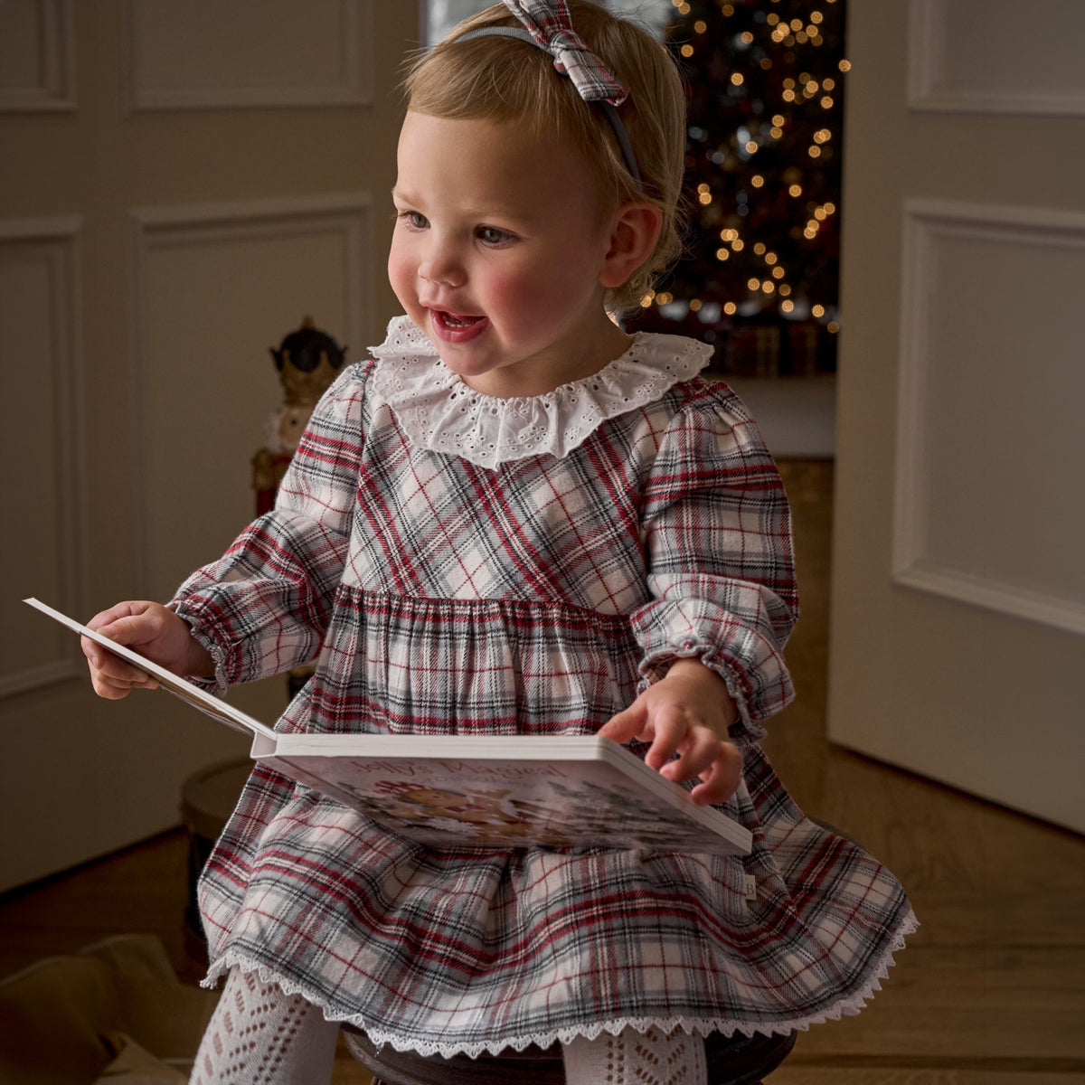 zoomed in Langley Tartan Dress view 2