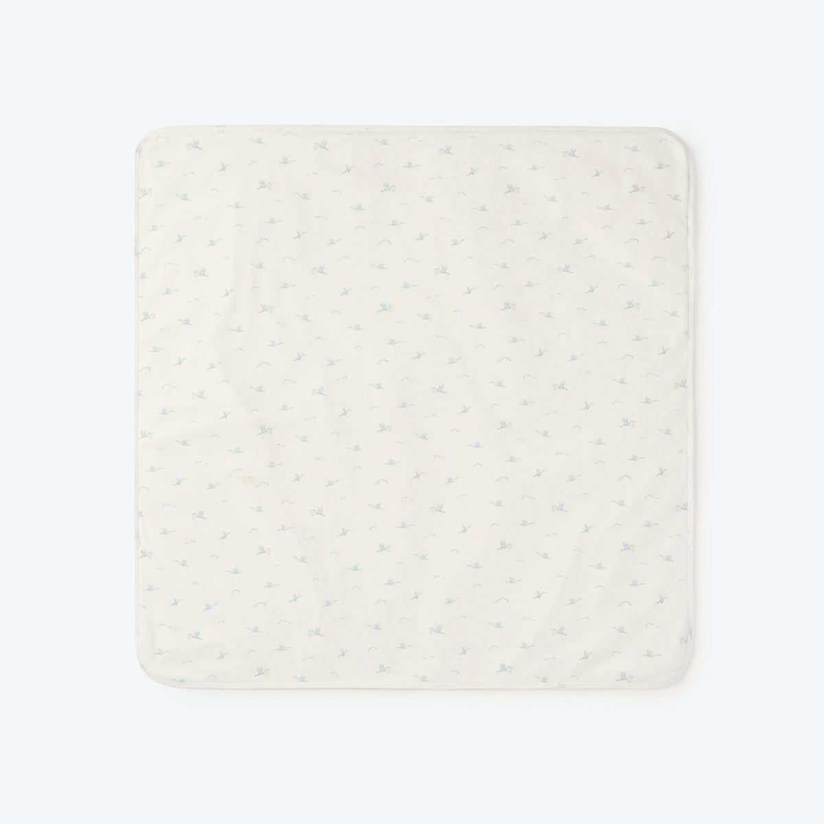 zoomed in Stork Print Bath Wrap view 6