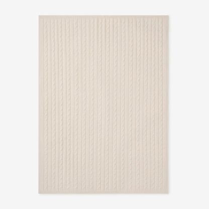 Cream 100% Cashmere Cable Baby Blanket