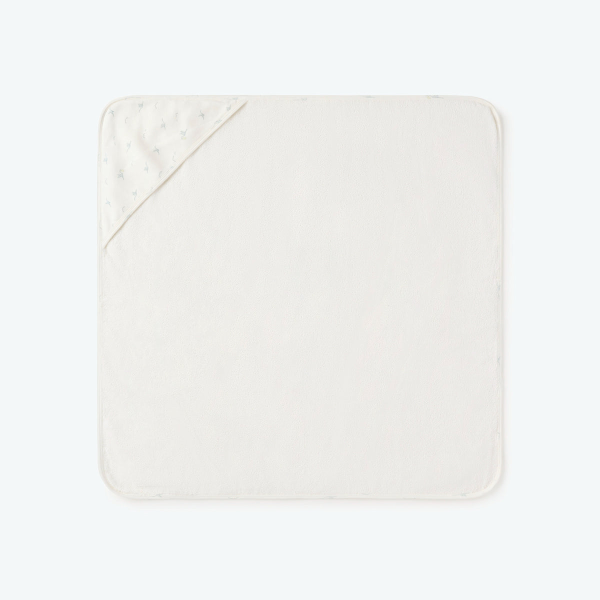 zoomed in Stork Print Bath Wrap view 5