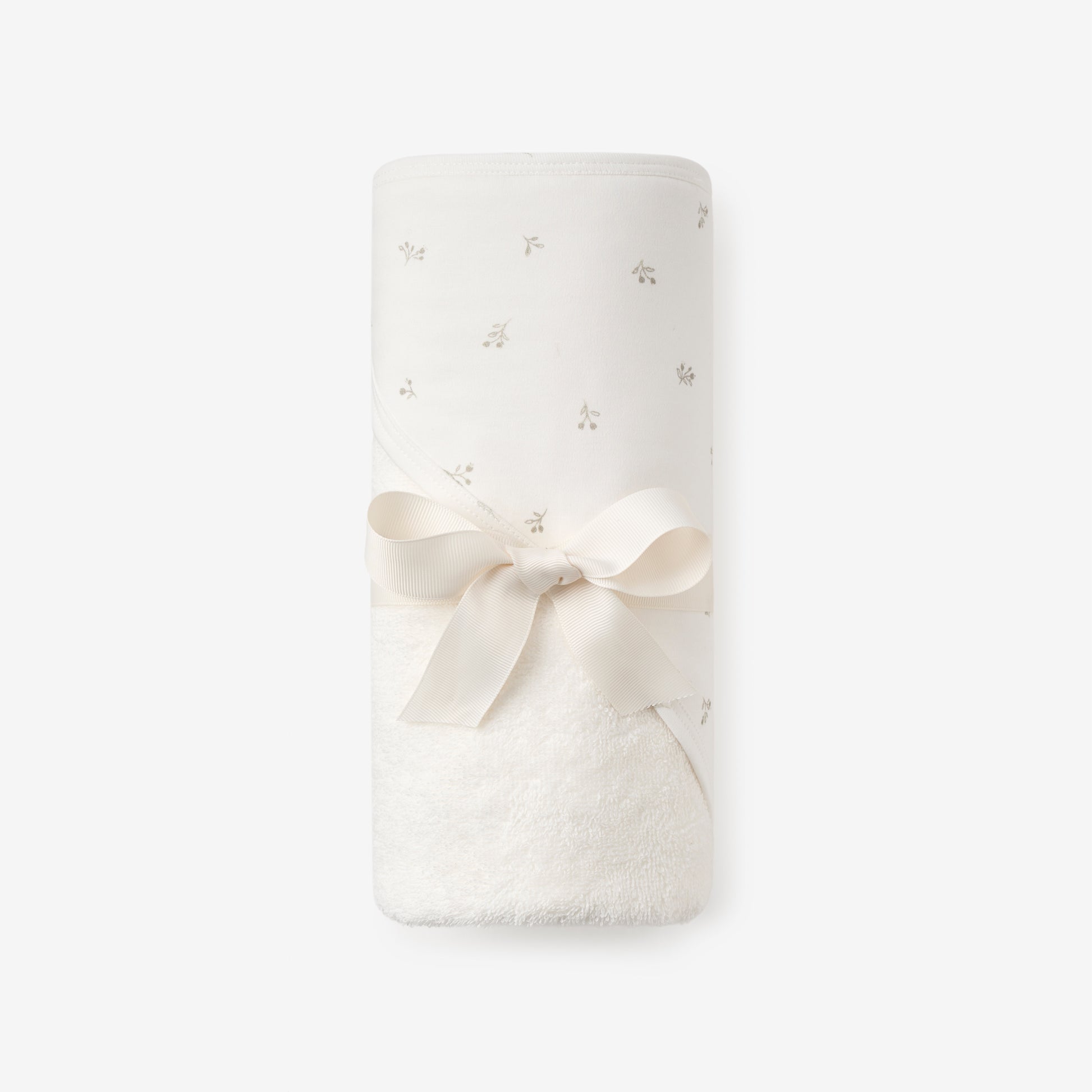 Gray Floral Print Bath Wrap view 5