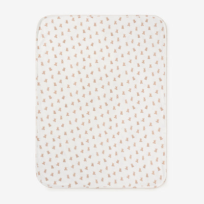 Teddy Bear Print Double Layered Swaddle Blanket