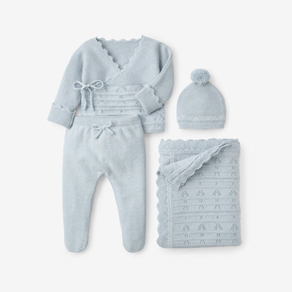 Pale Blue Cashmere Cotton Take Me Home Set