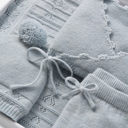 Pale Blue Cashmere Cotton Take Me Home Set