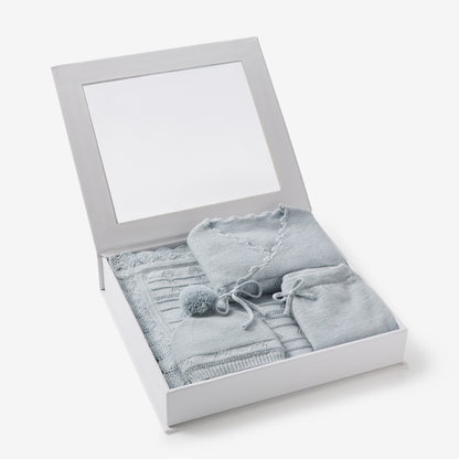 Pale Blue Cashmere Cotton Take Me Home Set