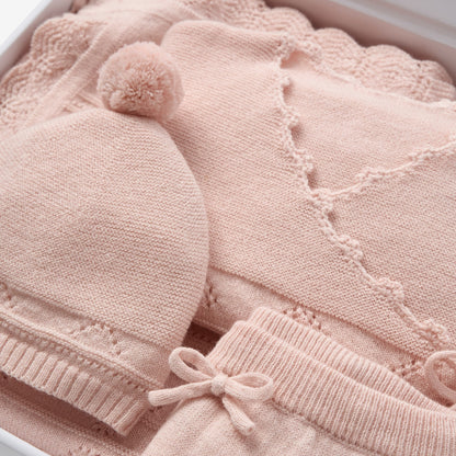 Pale Pink Cashmere Cotton Take Me Home Set