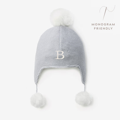 Sofia & Finn Pale Blue Pom Pom Baby Hat