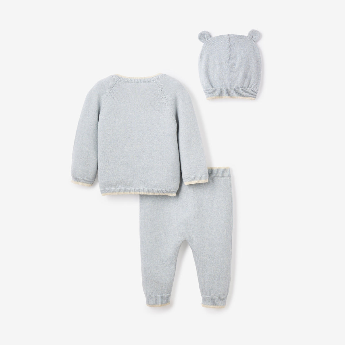 Pale Blue Cashmere-Cotton Baby Layette Set view 3
