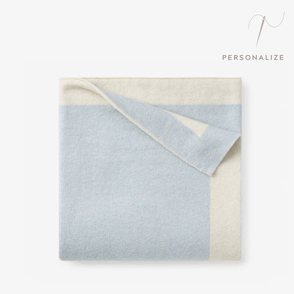 Pale Blue Cashmere-Cotton Baby Blanket