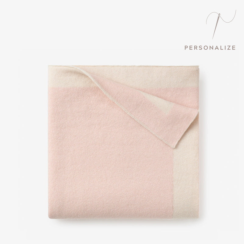 Pale Pink Cashmere-Cotton Baby Blanket