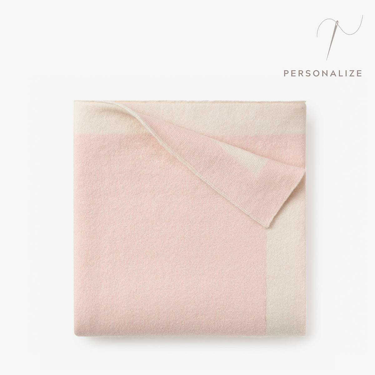 Pale Pink Cashmere-Cotton Baby Blanket view 1